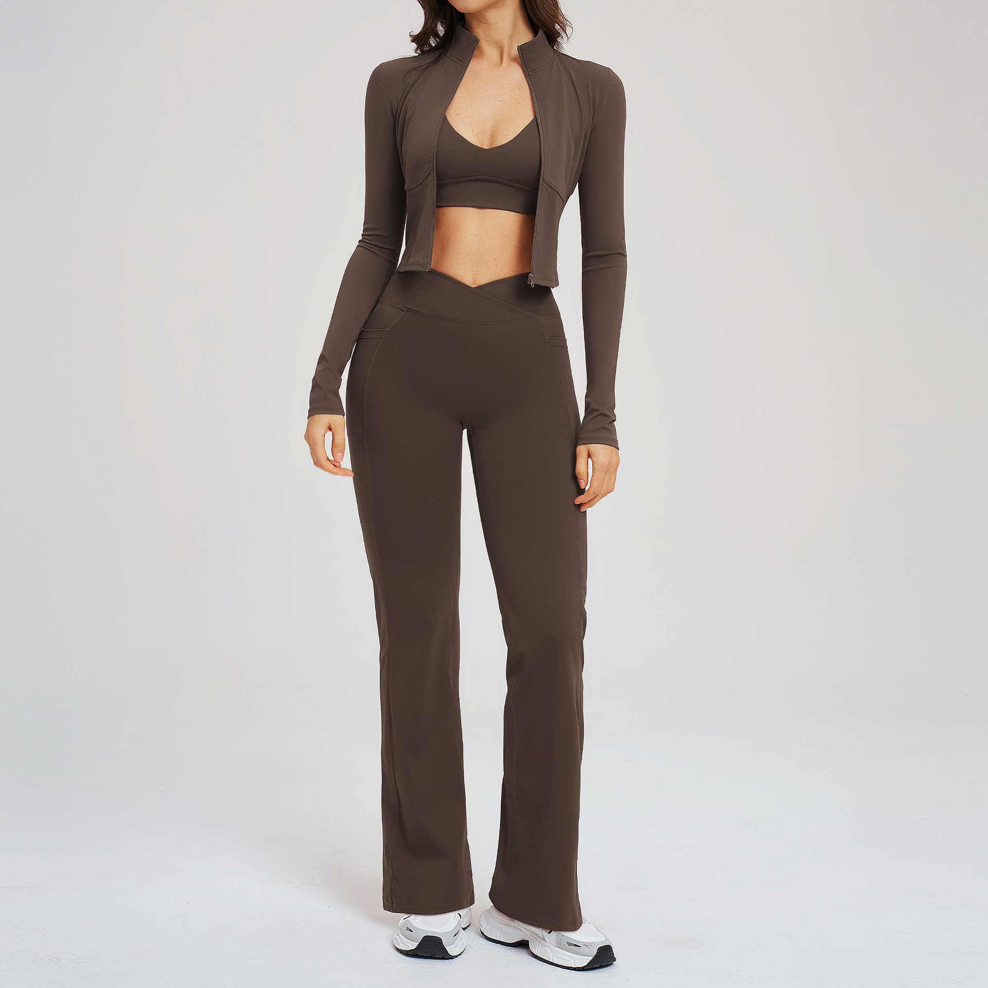 Yoga Set Workout Clothes 3PCS  - Compression Long Pant 评论和价格