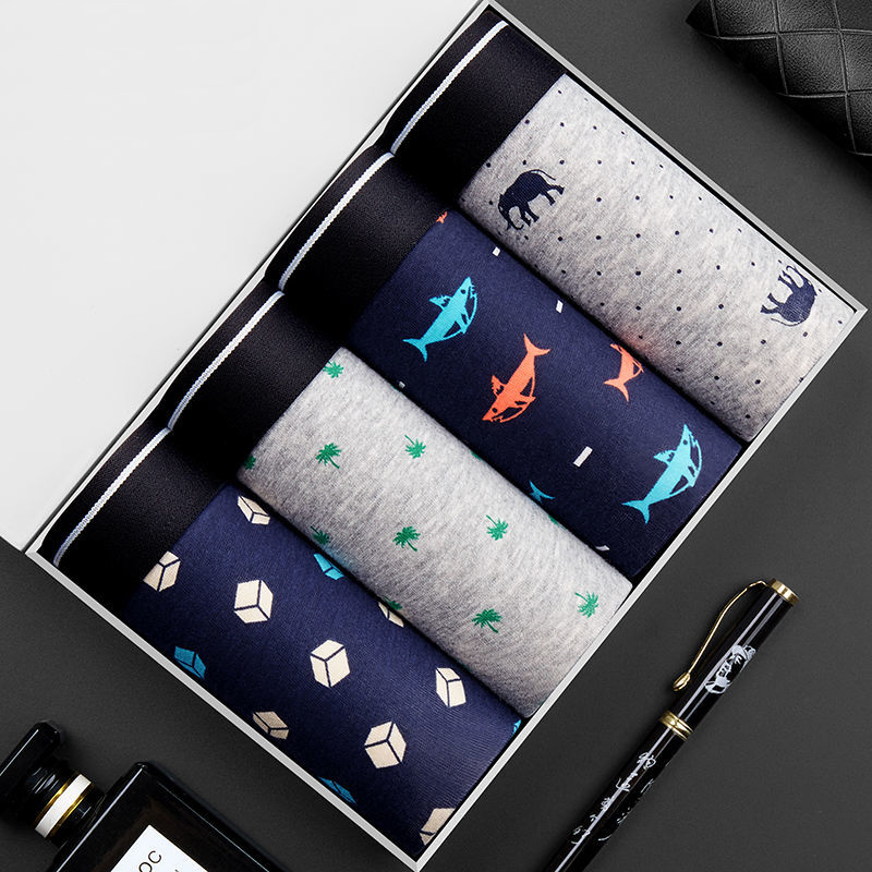 4pcs Men's Panties Sexy Shorts - Boxer Shorts Modal 评论和价格