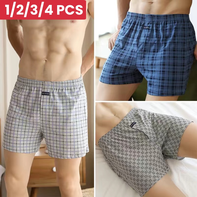 1/2/3/4PCS Plus Size M-XXXL Co - Boxer Brief Pack Cotton 评论和价格