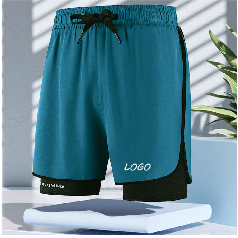 Men 2‑in‑1 Double Layer Athlet - Compression Shorts Athletes 评论和价格