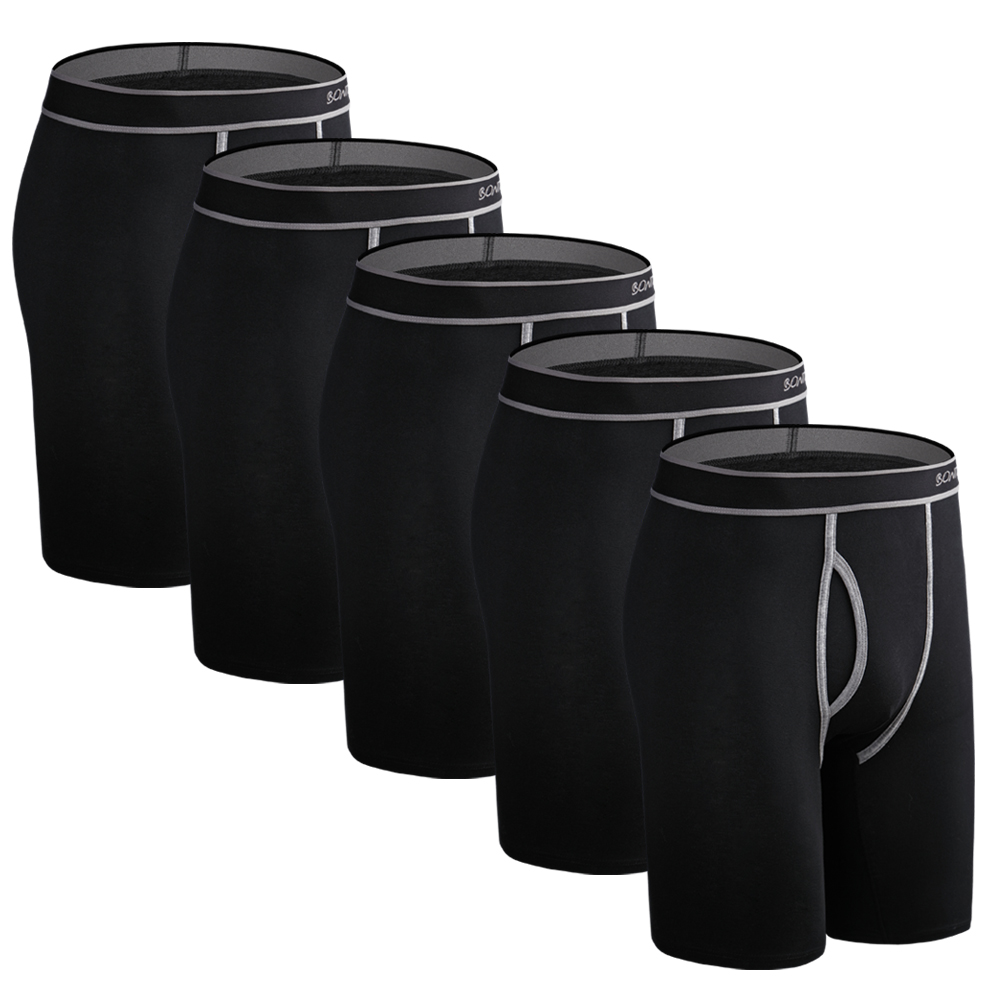 5pcs Long Boxer Mens Boxer Sho - Boxer Shorts Modal 评论和价格